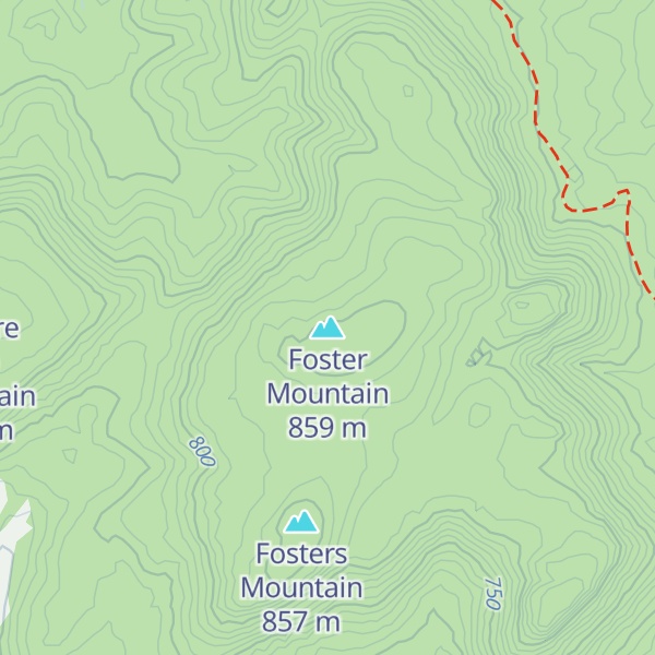 Map of Foster Mountain