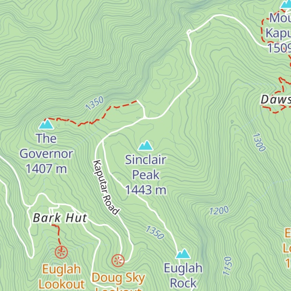 Map of Sinclair Peak