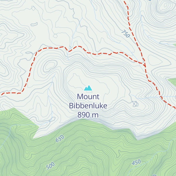 Map of Mount Bibbenluke