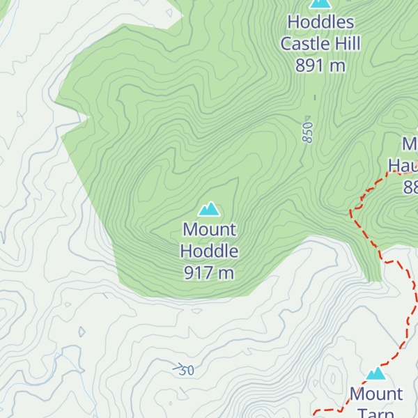 Map of Mount Hoddle