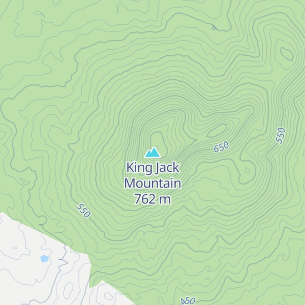 Map of King Jack Mountain