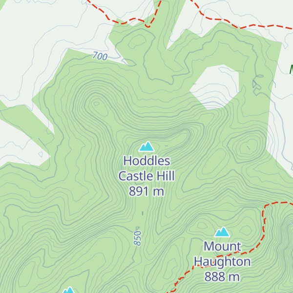 Map of Hoddles Castle Hill