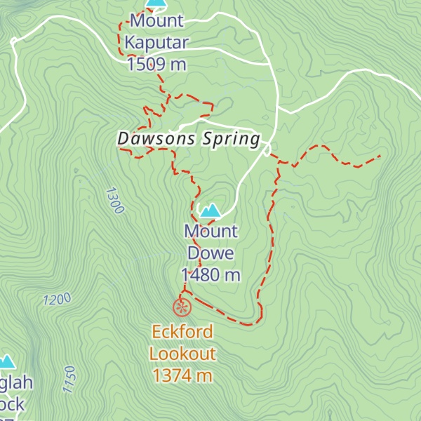 Map of Mount Dowe