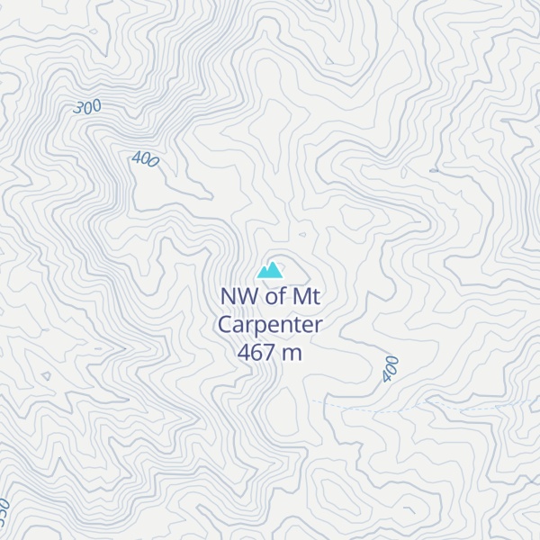 Map of NW of Mt Carpenter