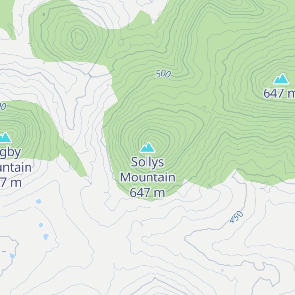 Map of Sollys Mountain
