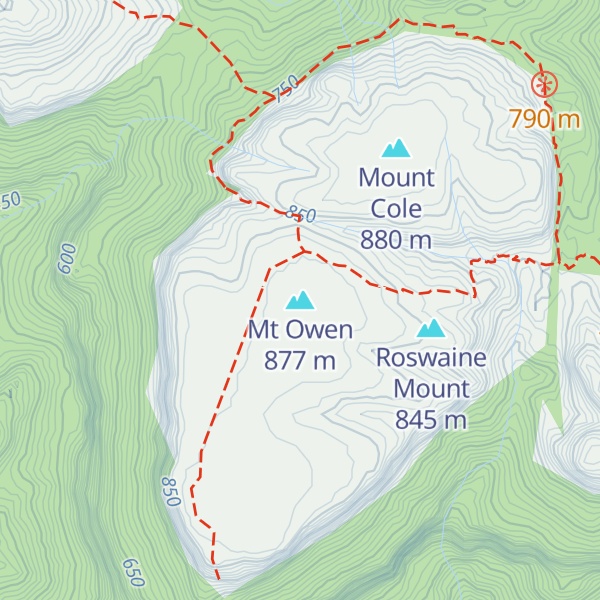Map of Mt Owen