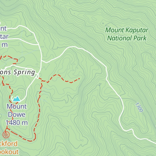 Map of Mount Lindsay