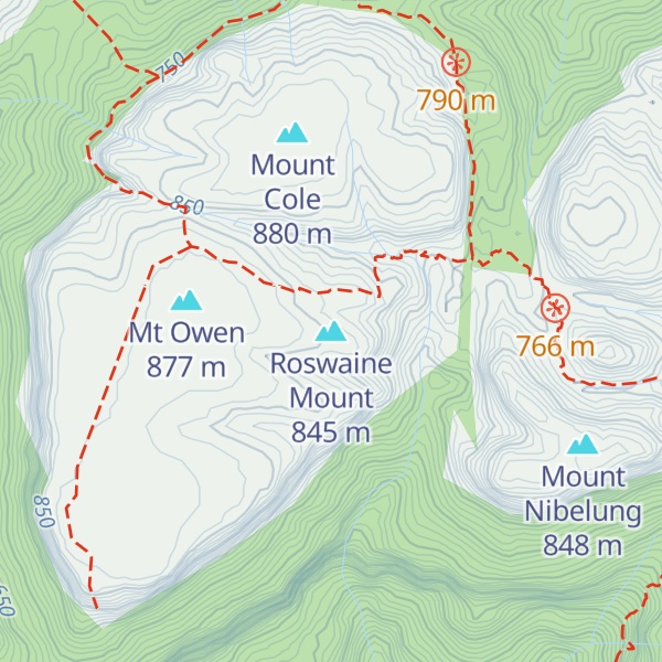 Map of Roswaine Mount