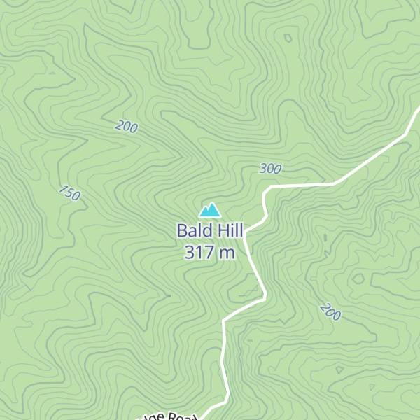 Map of Bald Hill