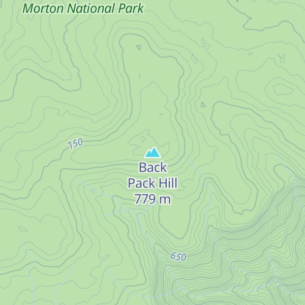 Map of Back Pack Hill