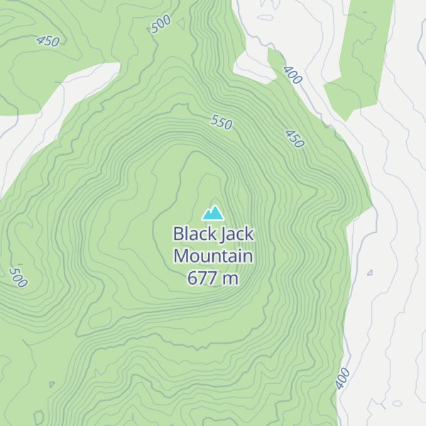 Map of Black Jack Mountain