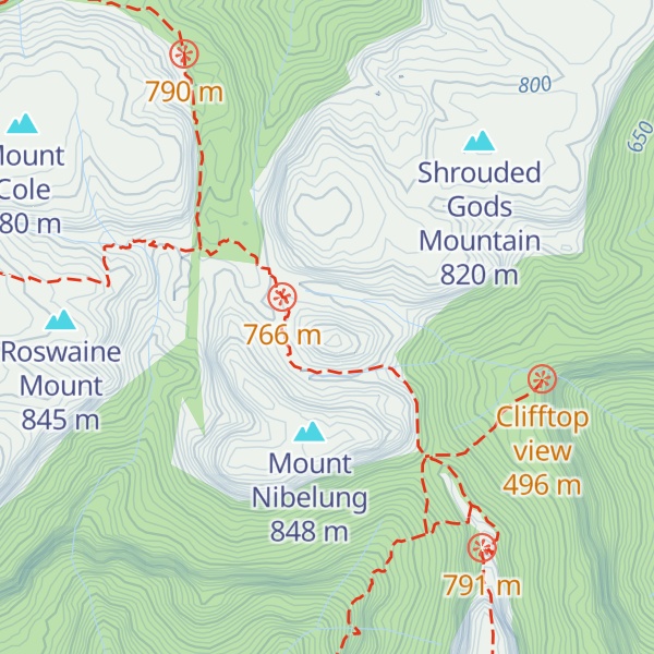 Map of Mount Mooryan