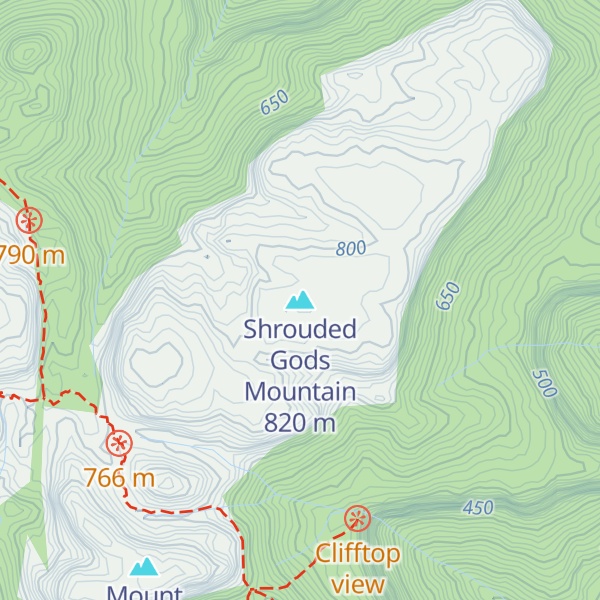 Map of Shrouded Gods Mountain