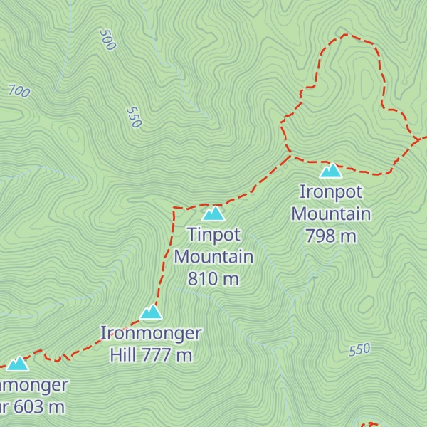 Map of Tinpot Mountain