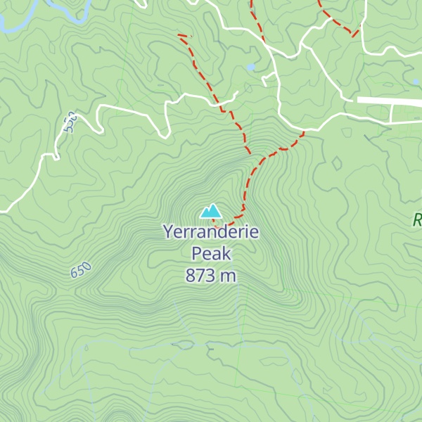 Map of Yerranderie Peak