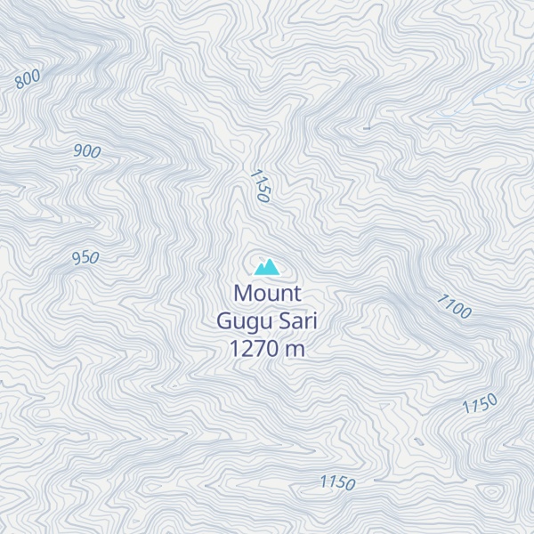 Map of Mount Gugu Sari