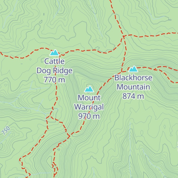 Map of Mount Warrigal