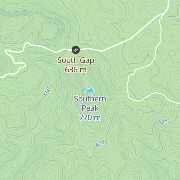 Map of Southern Peak