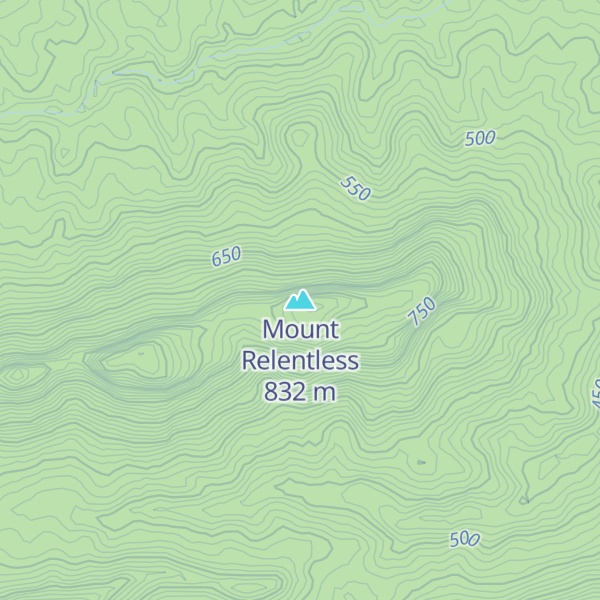 Map of Mount Relentless
