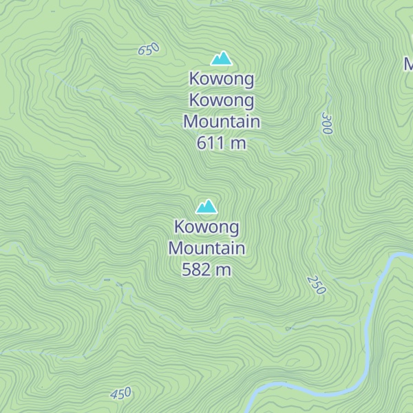 Map of Kowong Mountain