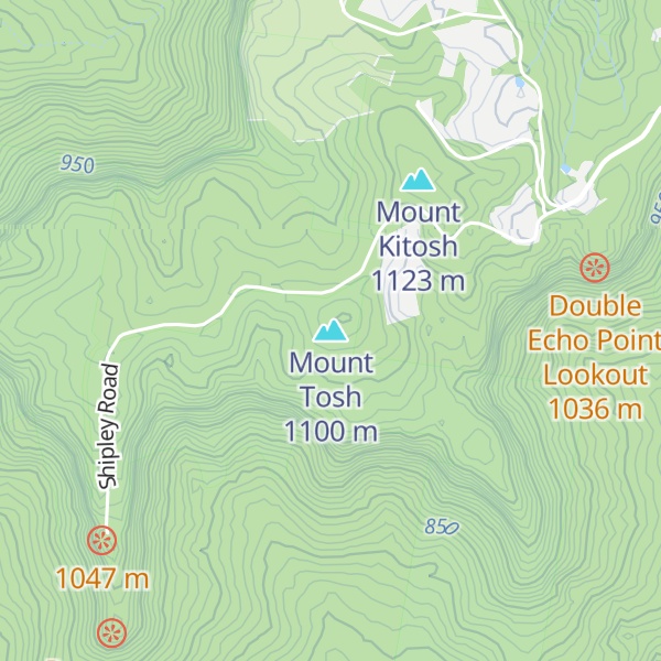 Map of Mount Tosh