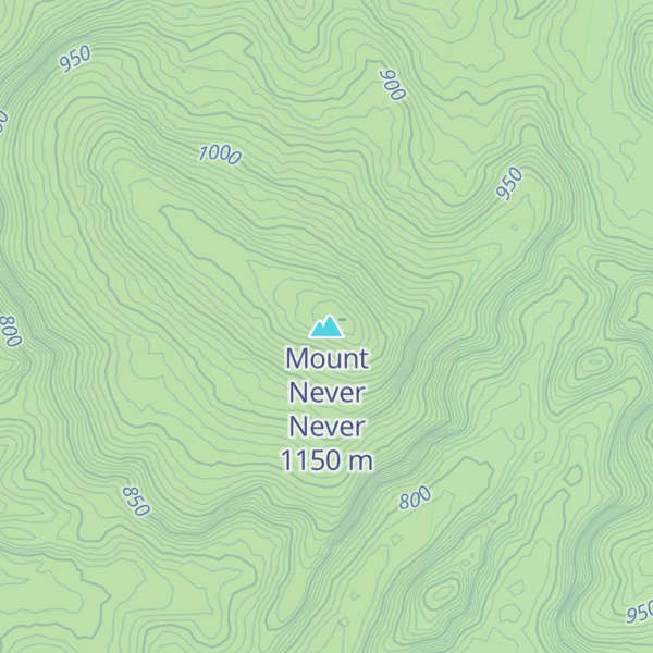 Map of Mount Never Never