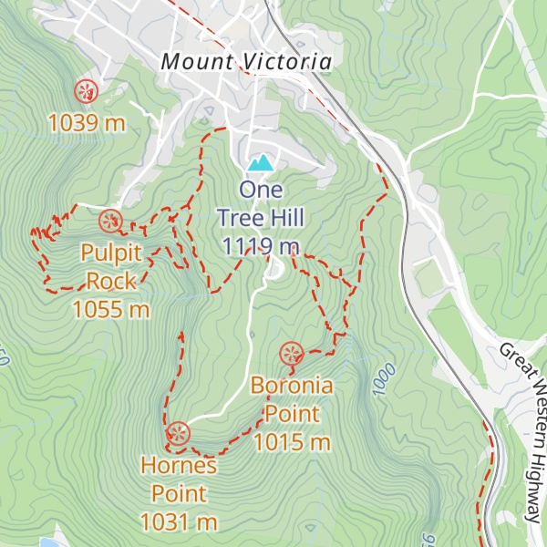 Map of Mount Piddington