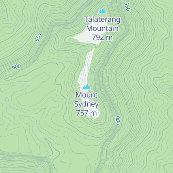 Map of Mount Sydney