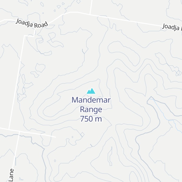 Map of Mandemar Range