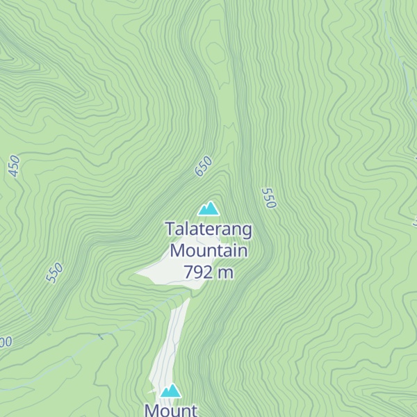 Map of Talaterang Mountain