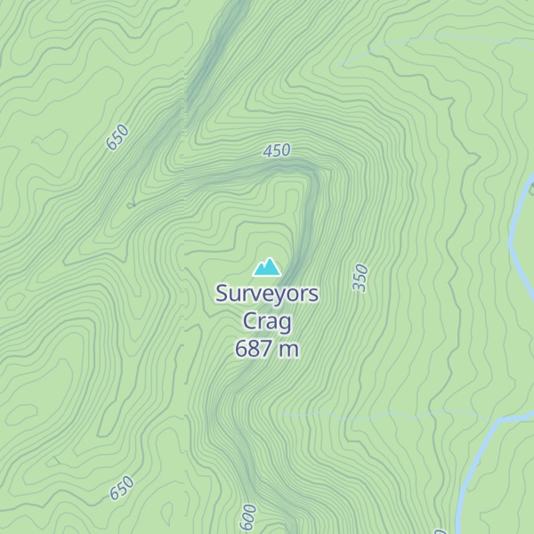 Map of Surveyors Crag