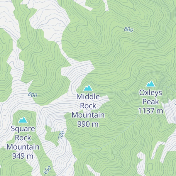 Map of Middle Rock Mountain