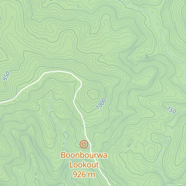 Map of Mount Boonbourwa