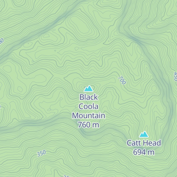 Map of Black Coola Mountain