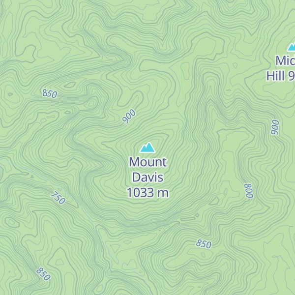 Map of Mount Davis