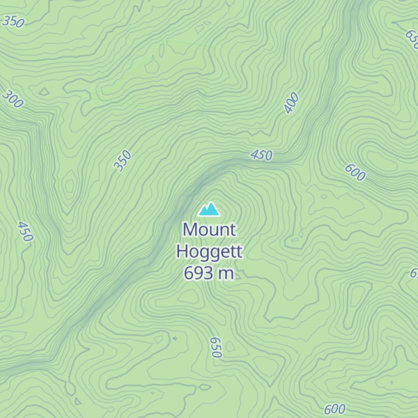 Map of Mount Hoggett