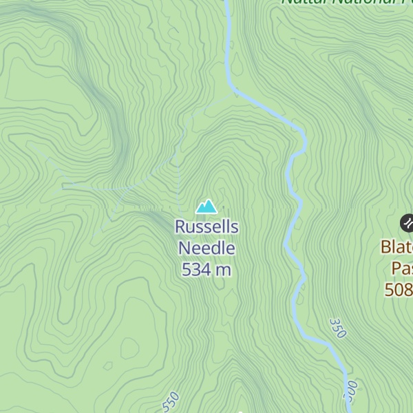 Map of Russells Needle
