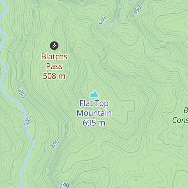 Map of Flat Top Mountain