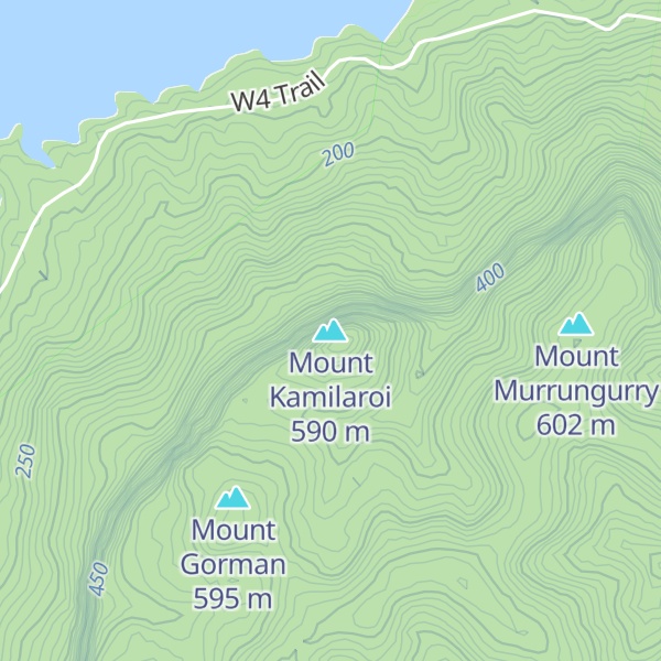 Map of Mount Kamilaroi