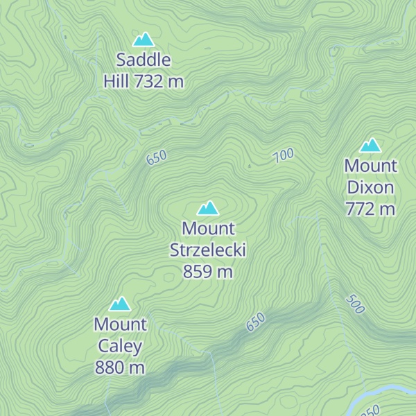 Map of Mount Strzelecki