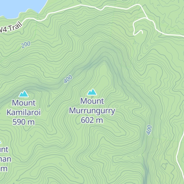 Map of Mount Murrungurry
