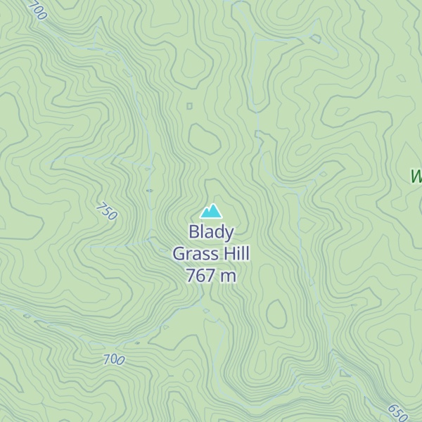 Map of Blady Grass Hill