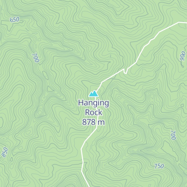 Map of Hanging Rock