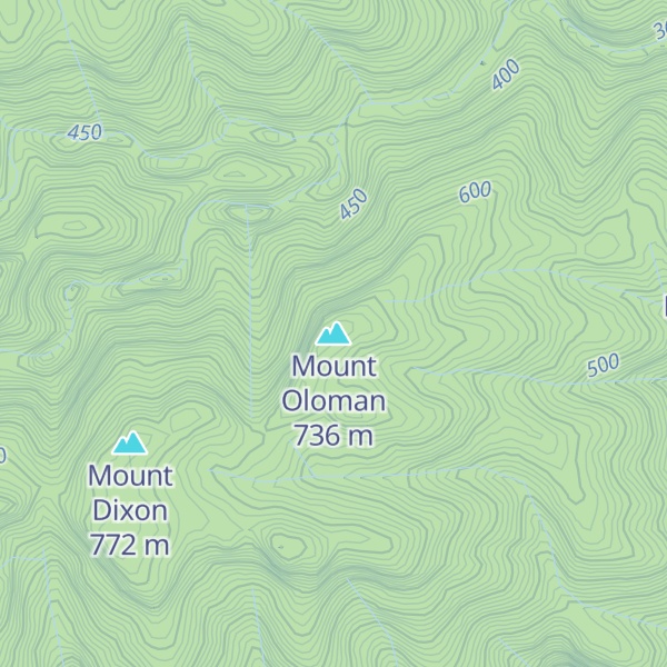 Map of Mount Oloman