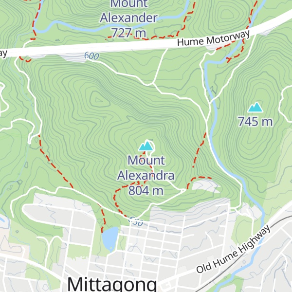Map of Mount Alexandra