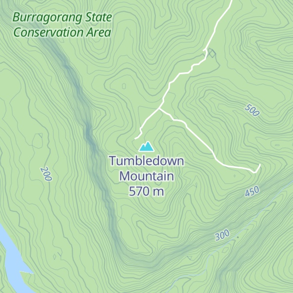 Map of Tumbledown Mountain