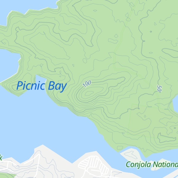Map of Conjola Mountain