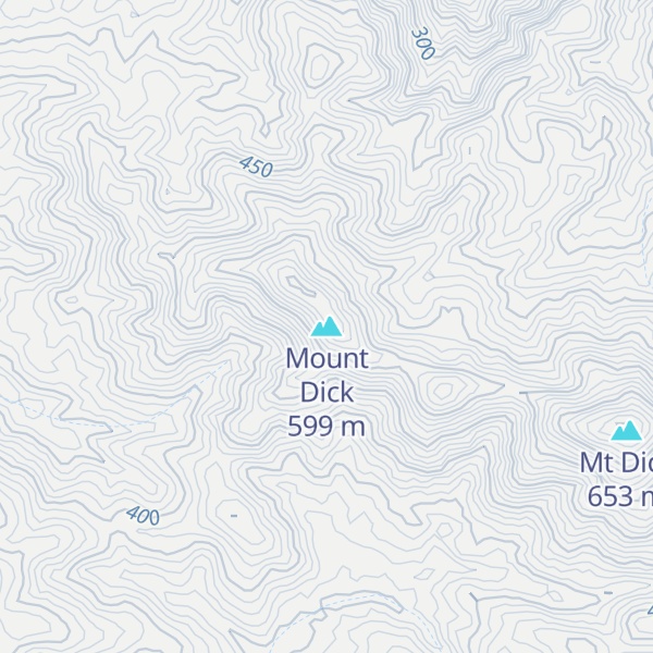 Map of Mount Dick