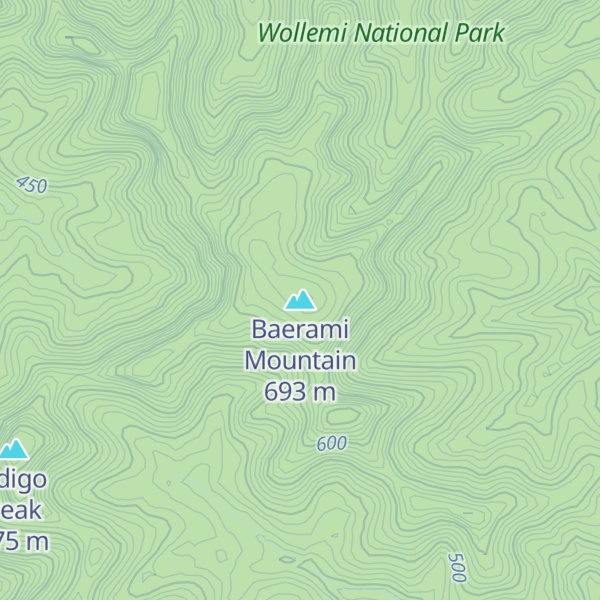 Map of Baerami Mountain