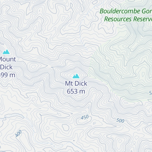Map of Mt Dick